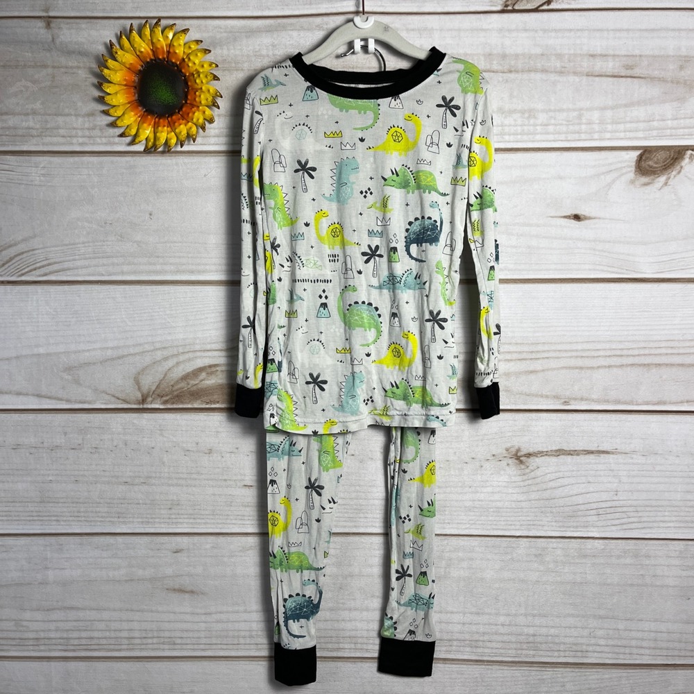 Little‎ Sleepies OG Dinos Pajama Set Kids Size 5/6 Bamboo